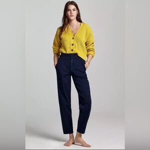 NEW Anthropologie PILCRO Ultra High Rise Barrel Style Tapered Leg Jeans Sz 25